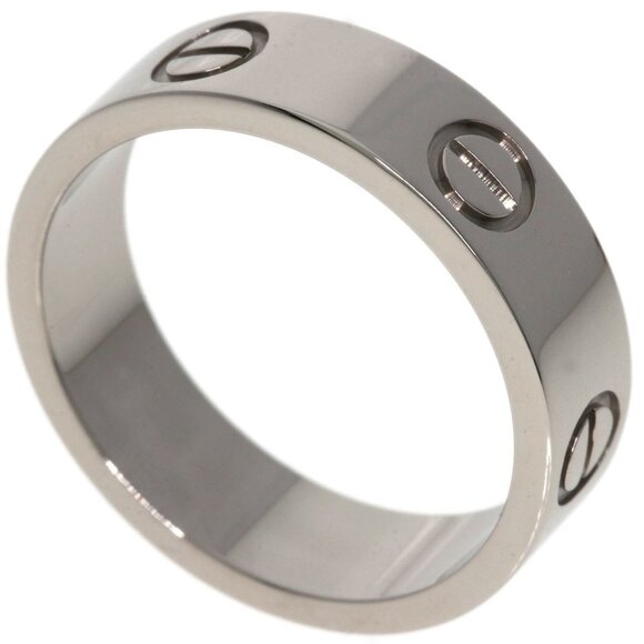 CARTIER Love Ring #55 K18 White Gold US Size 7.25 - Picture 1 of 8